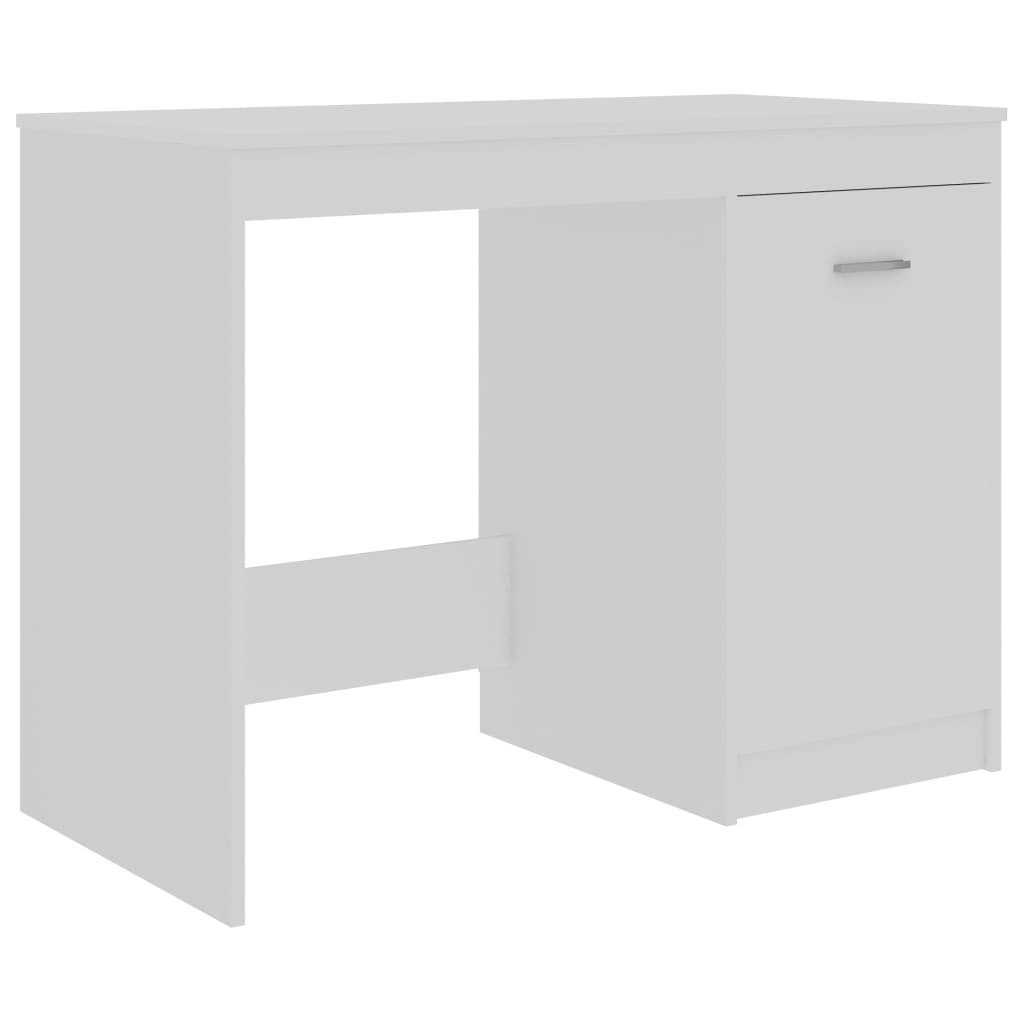 furnicato Schreibtisch 140x50x76 cm Weiß Holzwerkstoff