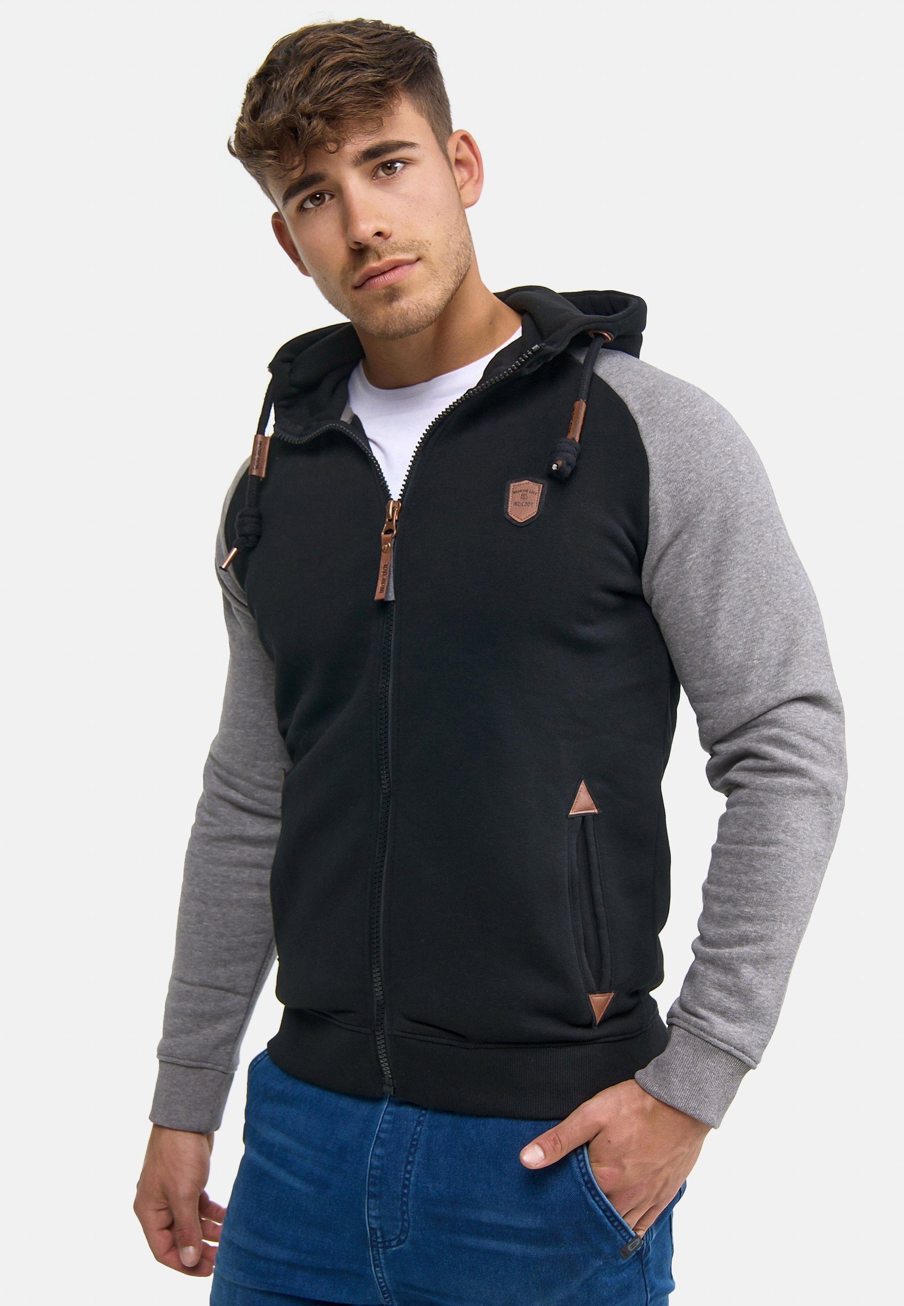 Indicode Kapuzensweatjacke Herren Arbutus Hoodie Sweatjacke Herrenjacke