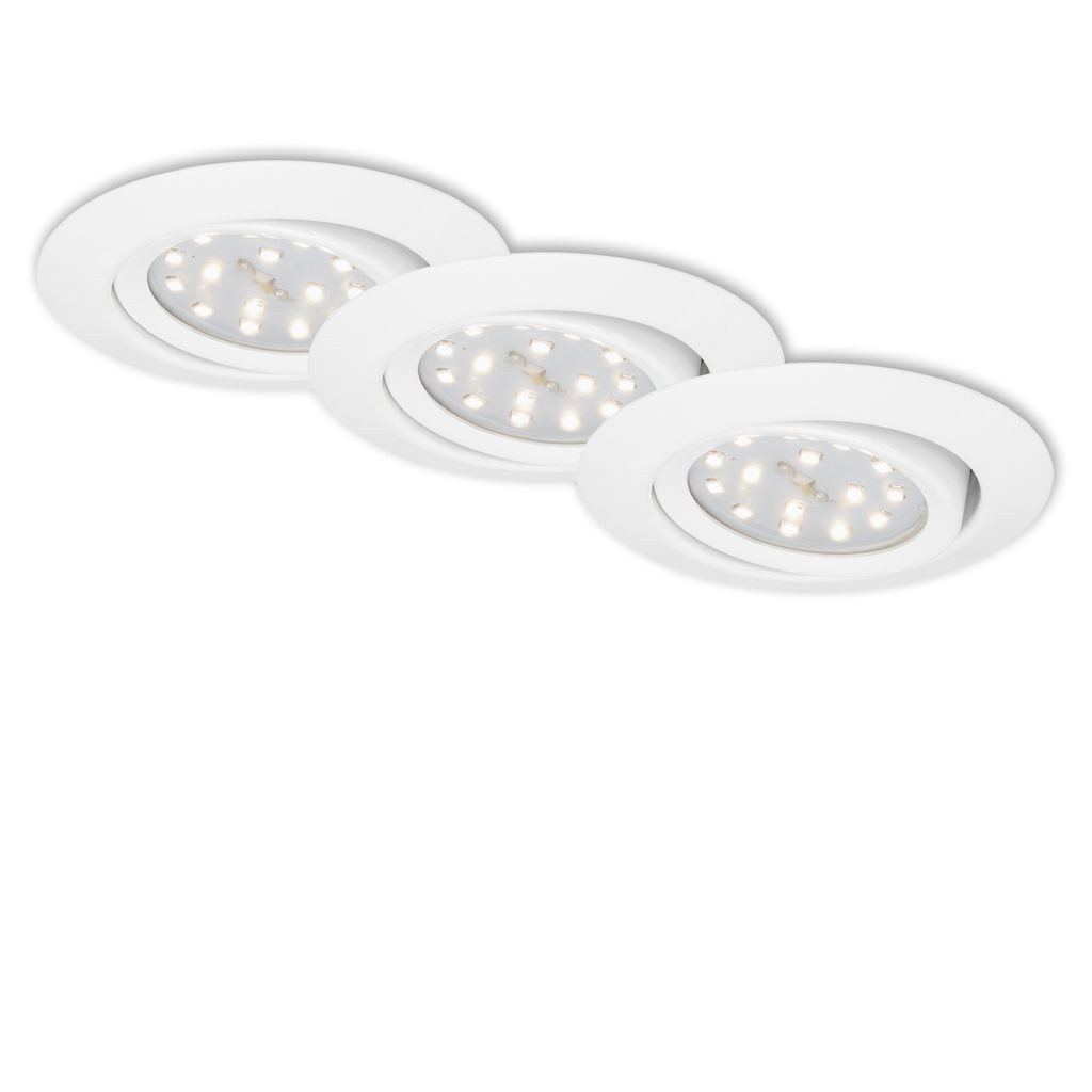 Briloner Leuchten LED Einbaustrahler 7171-036, LED fest integriert, 2700K - Extra-Warmweiß, weiß, LED, Einbaustrahler, Einbauspot
