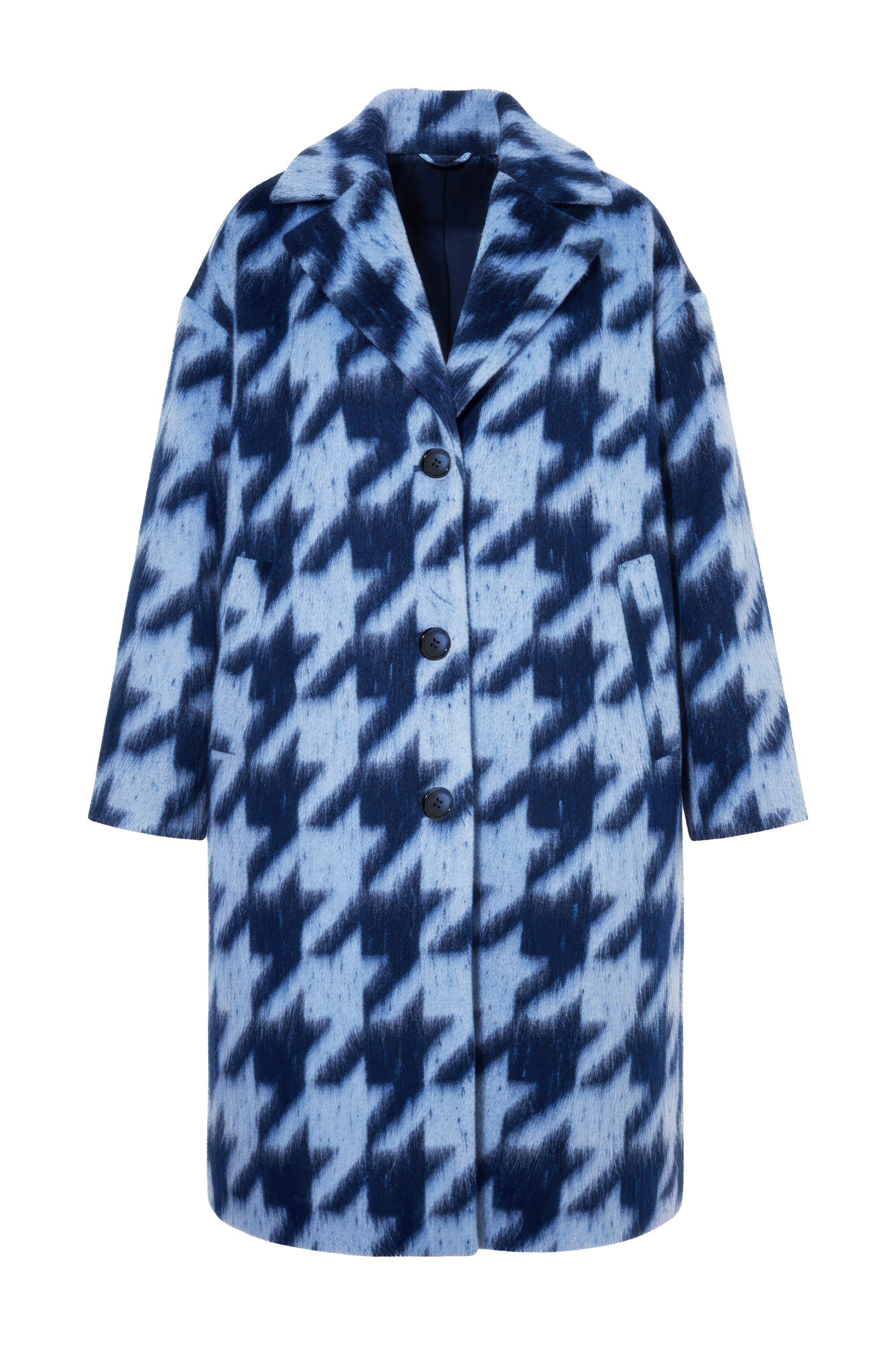 Studio Untold Wintermantel Mantel Oversize Shape Hahnentritt Reverskragen günstig online kaufen