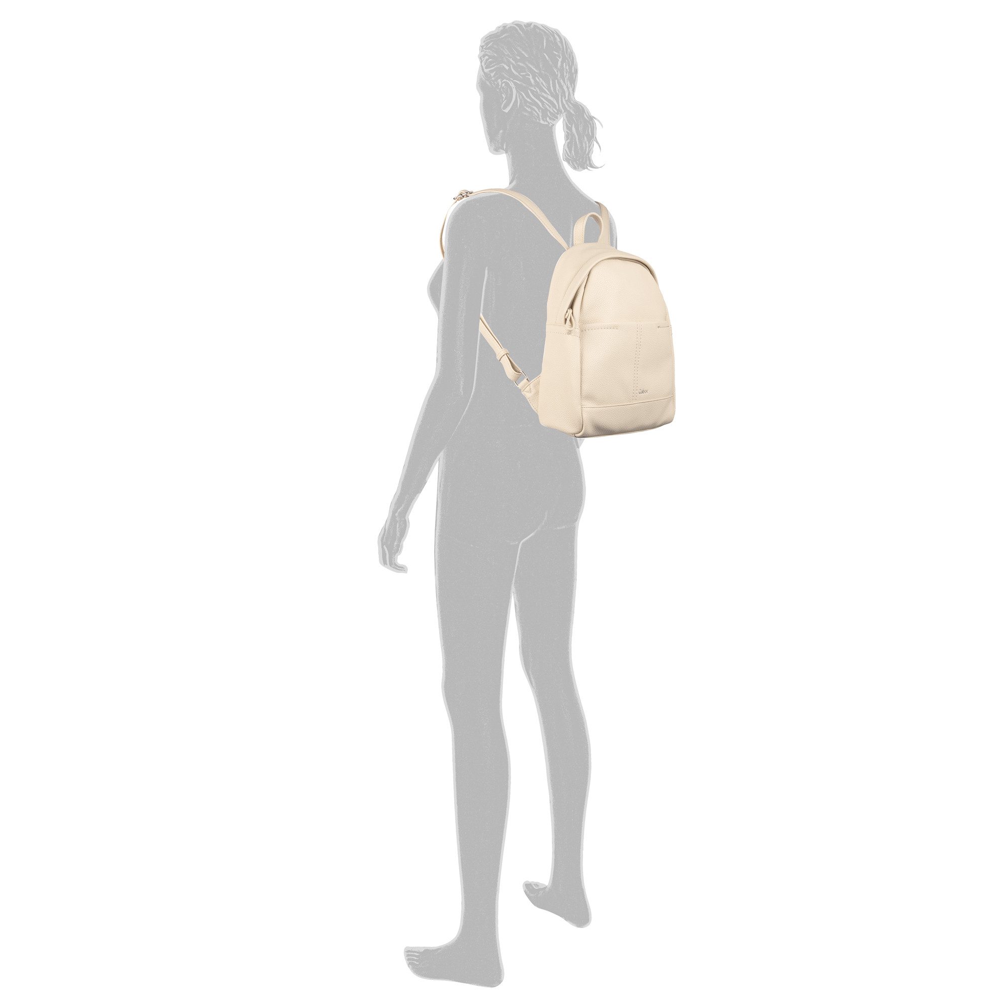 Gabor Rucksack Lenea, aus recyceltem Polyurethan mit dekorativen Ziernähten