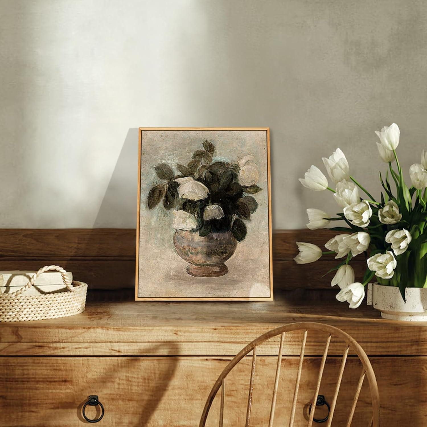 hyidecorart Bild mit Rahmen Vintage Leinwand Bilder mit Rahmen Holz 20x25 c günstig online kaufen