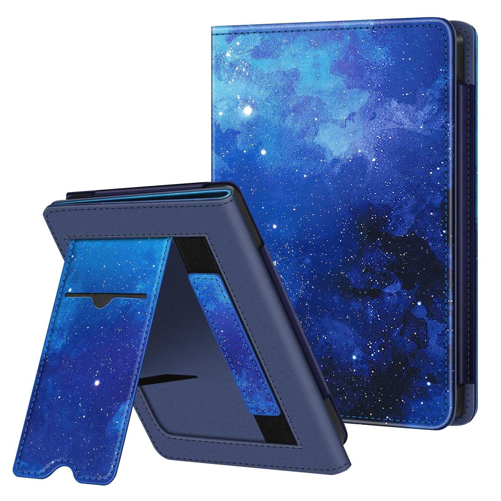 Fintie E-Reader-Hülle für Tolino Shine Color/5 (2024) & Kobo Clara Colour / BW (2024), Kickstand Hülle mit Kartenfach Handschlaufe und Auto Sleep/Wake
