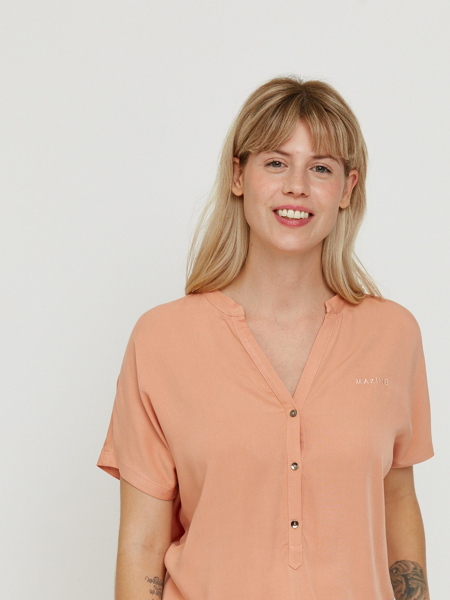 MAZINE Kurzarmbluse Benoni Kurzarm-bluse top seide-n