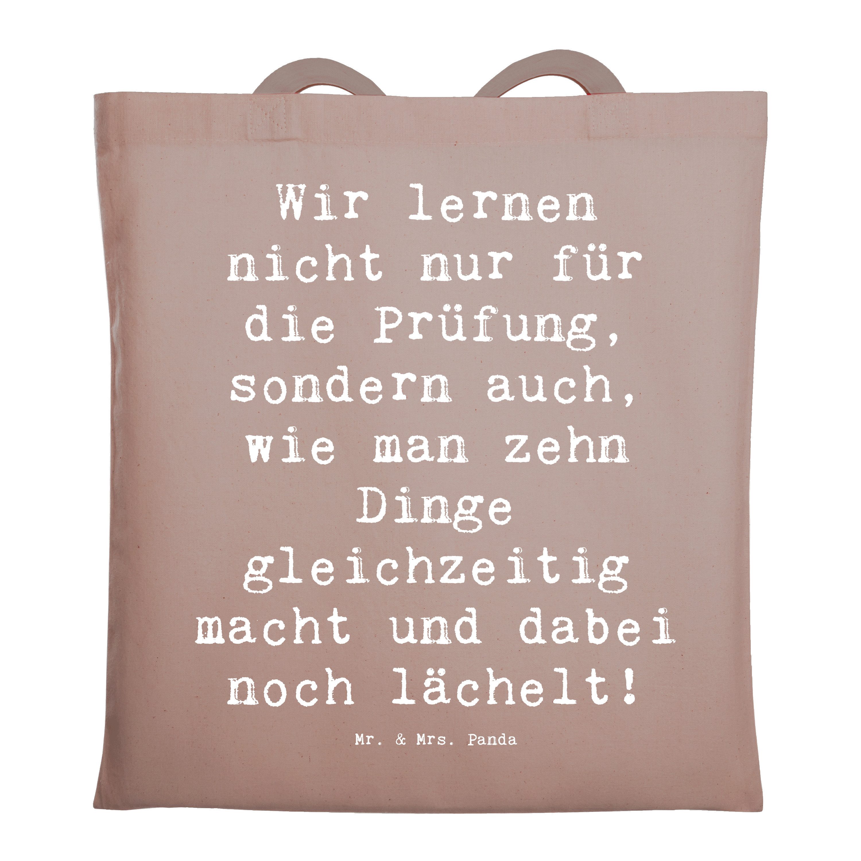 Tragetasche Spruch Auszubildende Lächeln - Braun Pastell - Geschenk, Umhängetasch
