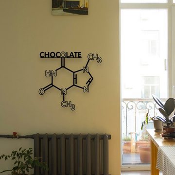 WoodFriends Wandbild aus Holz Chocolate Holzschild zum Aufkleben Deko Wandkunst, Geburtstagsgeschenk für Schokoladenliebhaber Cafe Restaurant