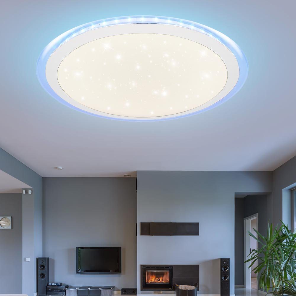 Modern RGB LED Deckenleuchte Sternenhimmel Deckenlampe Dimmbar mit Fernbedienung 