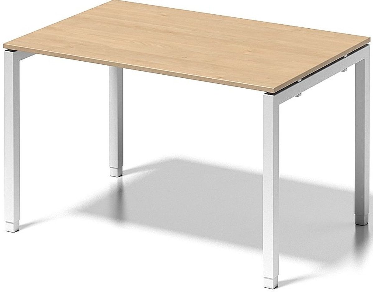Bisley Schreibtisch Schreibtisch Cito BxTxH 120x80x65-85cm ahorn Gestell verkehrsweiß
