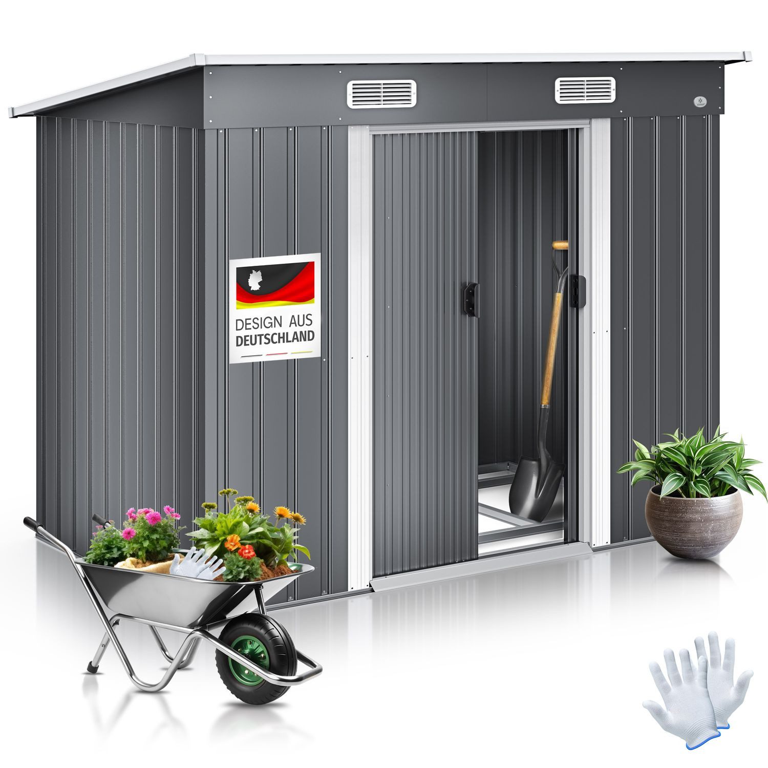KESSER Gartenhaus, Gerätehaus Metall 4 m³ günstig online kaufen