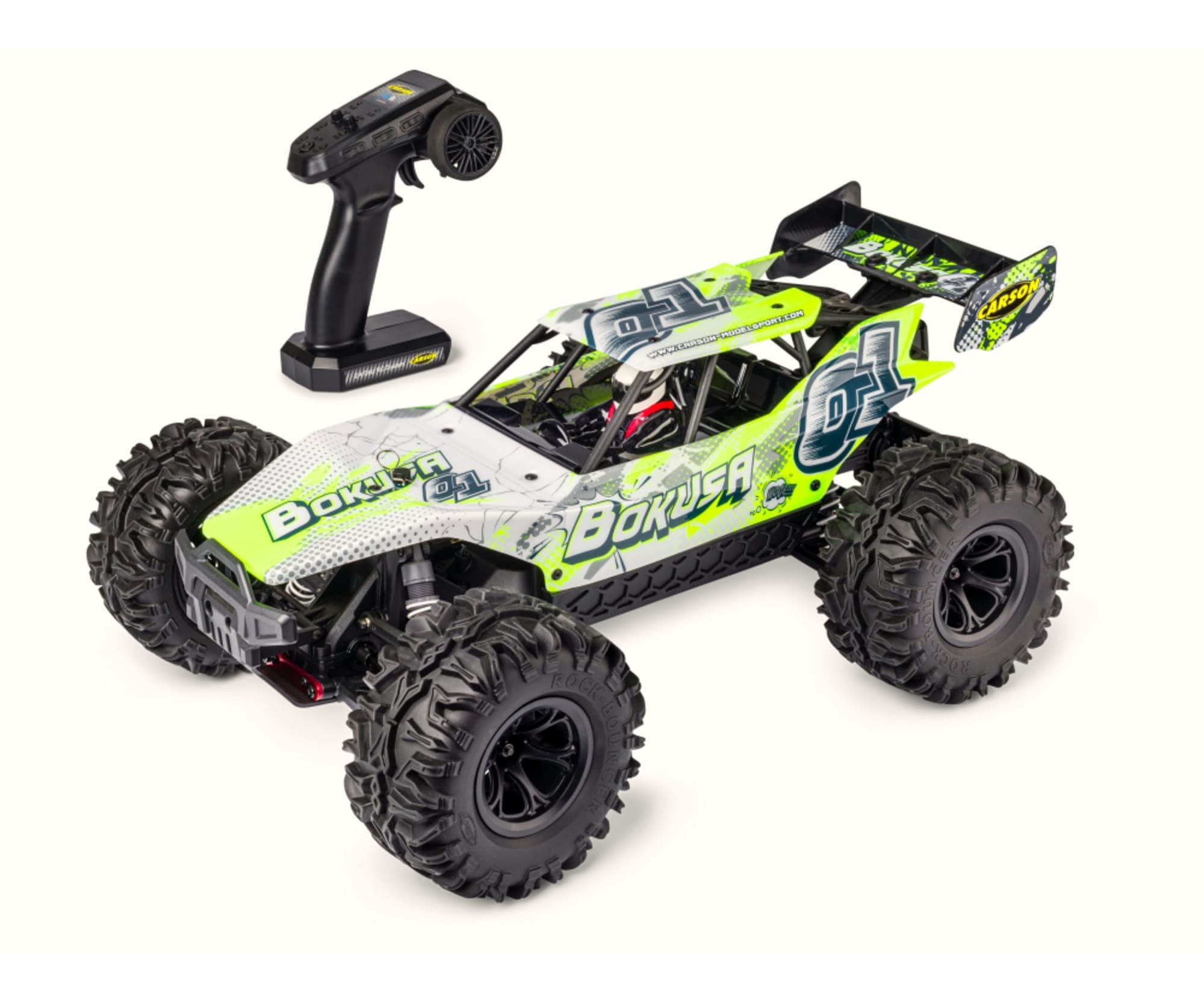 CARSON RC-Buggy Carson Bokusa BL 2S RC Monstertruck 1:10 Brushless 4WD RTR gelb