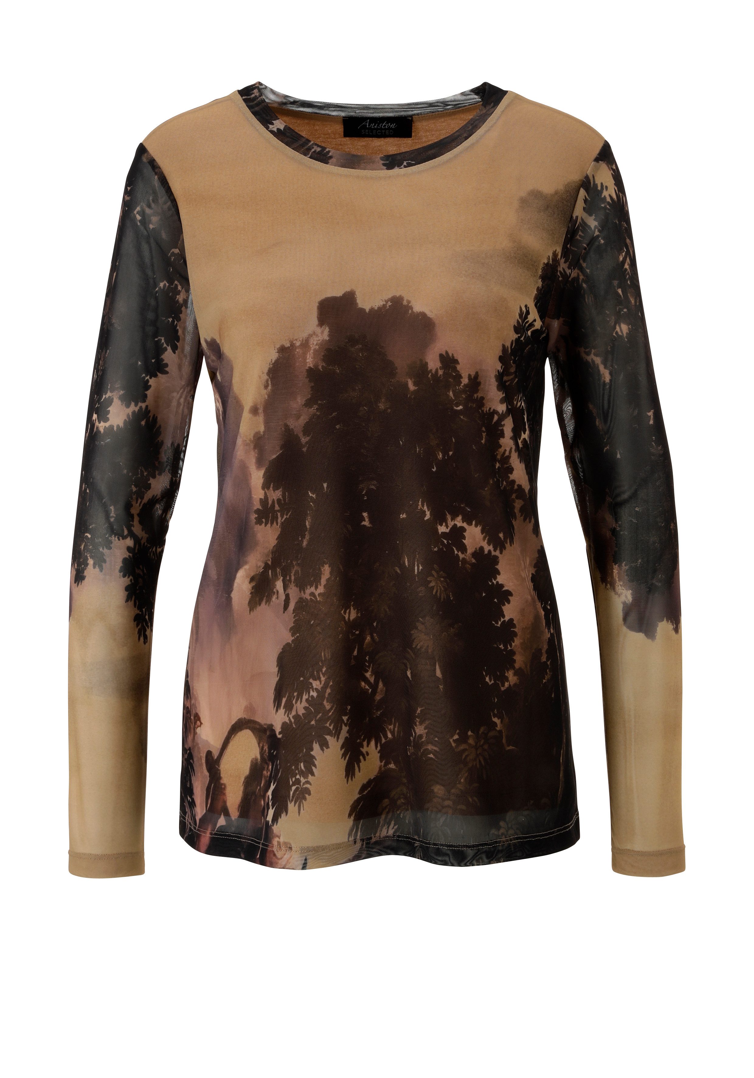 Aniston SELECTED Langarmshirt dezent transparent und Body blickdicht gefüttert - NEUE KOLLEKTION – Bild 5 von 5