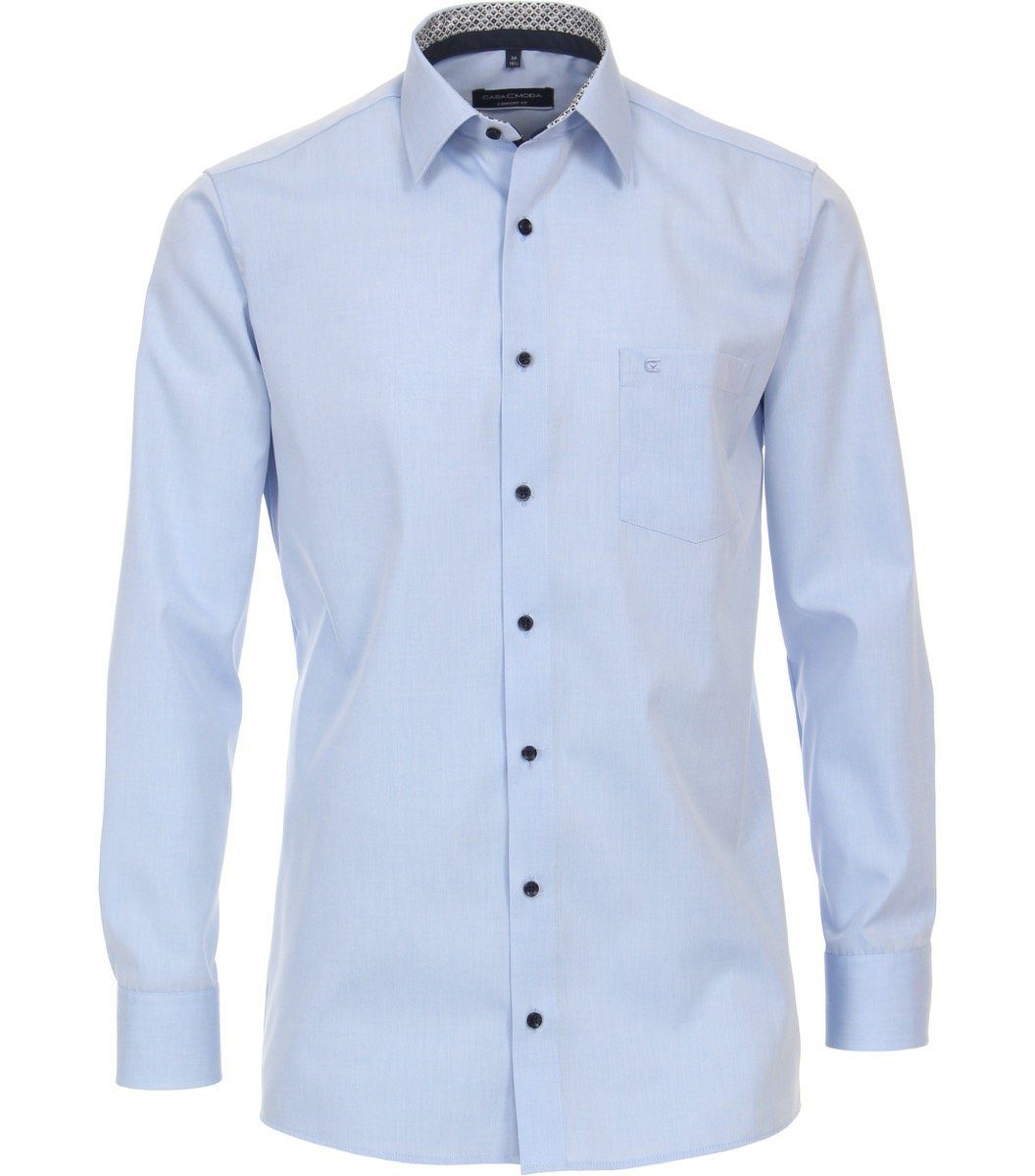 CASAMODA Businesshemd Businesshemd - Comfort Fit - Langarm - Einfarbig - Blau