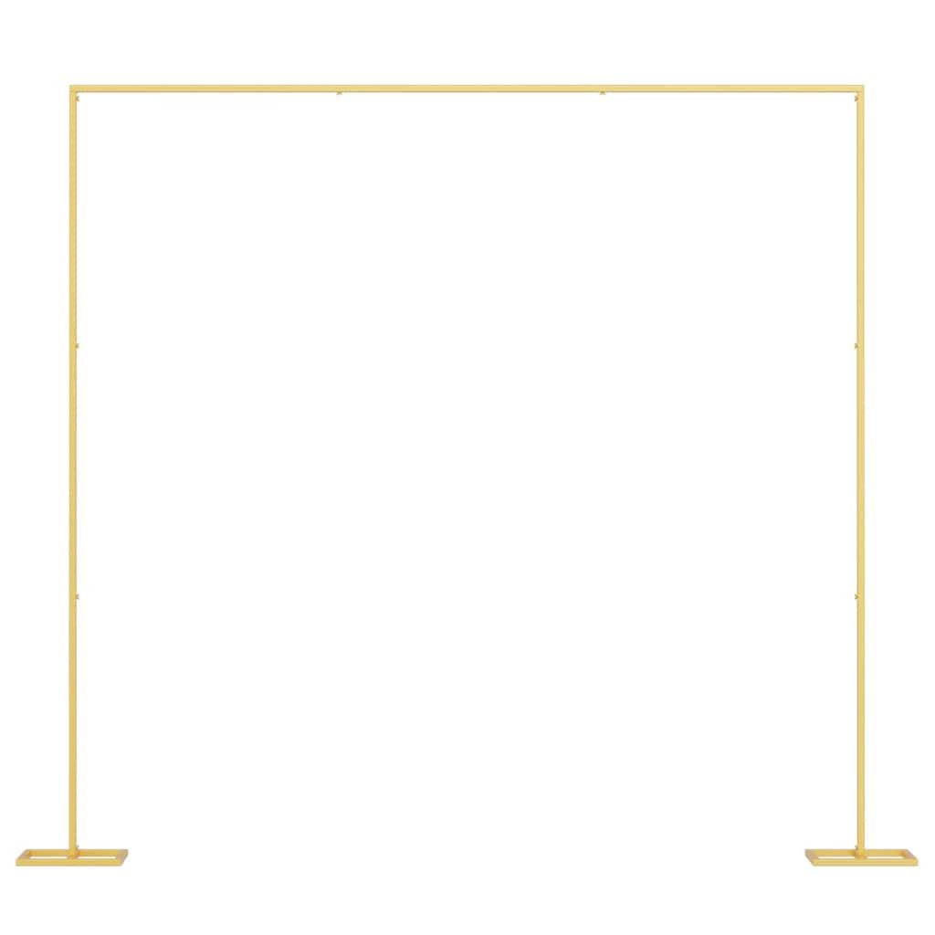 vidaXL Pergola Hochzeitsbogen Gold 338 x 35 x 300 cm Stahl, (1-tlg)