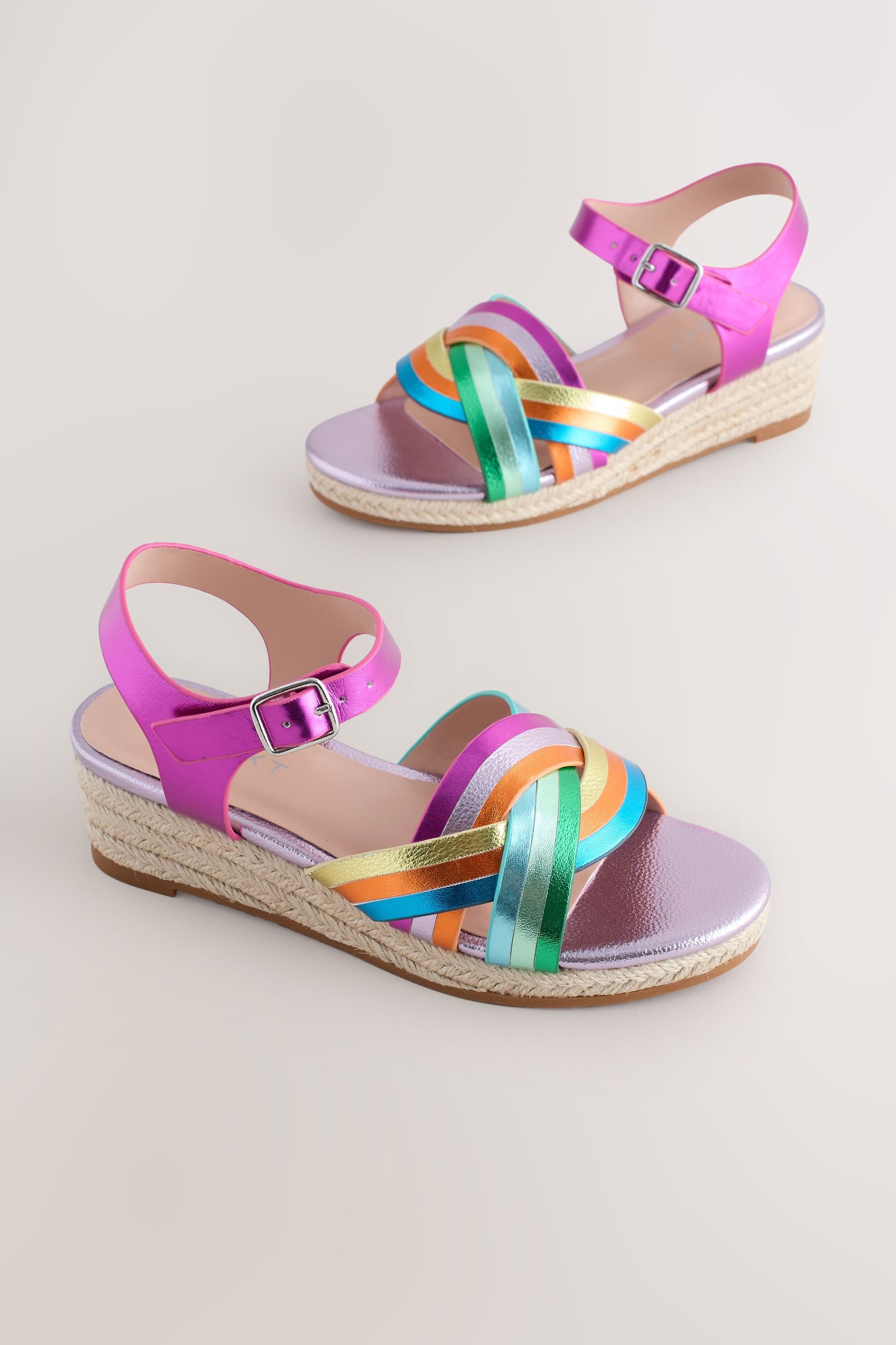 Next Keilabsatz-Sandalen in Weboptik Keilsandalette (1-tlg)
