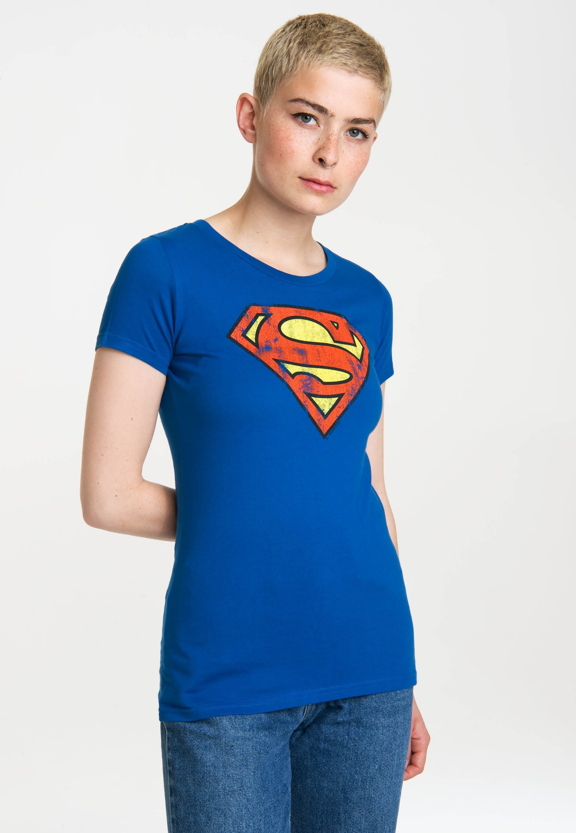 Print mit LOGOSHIRT klassischem T-Shirt Superman