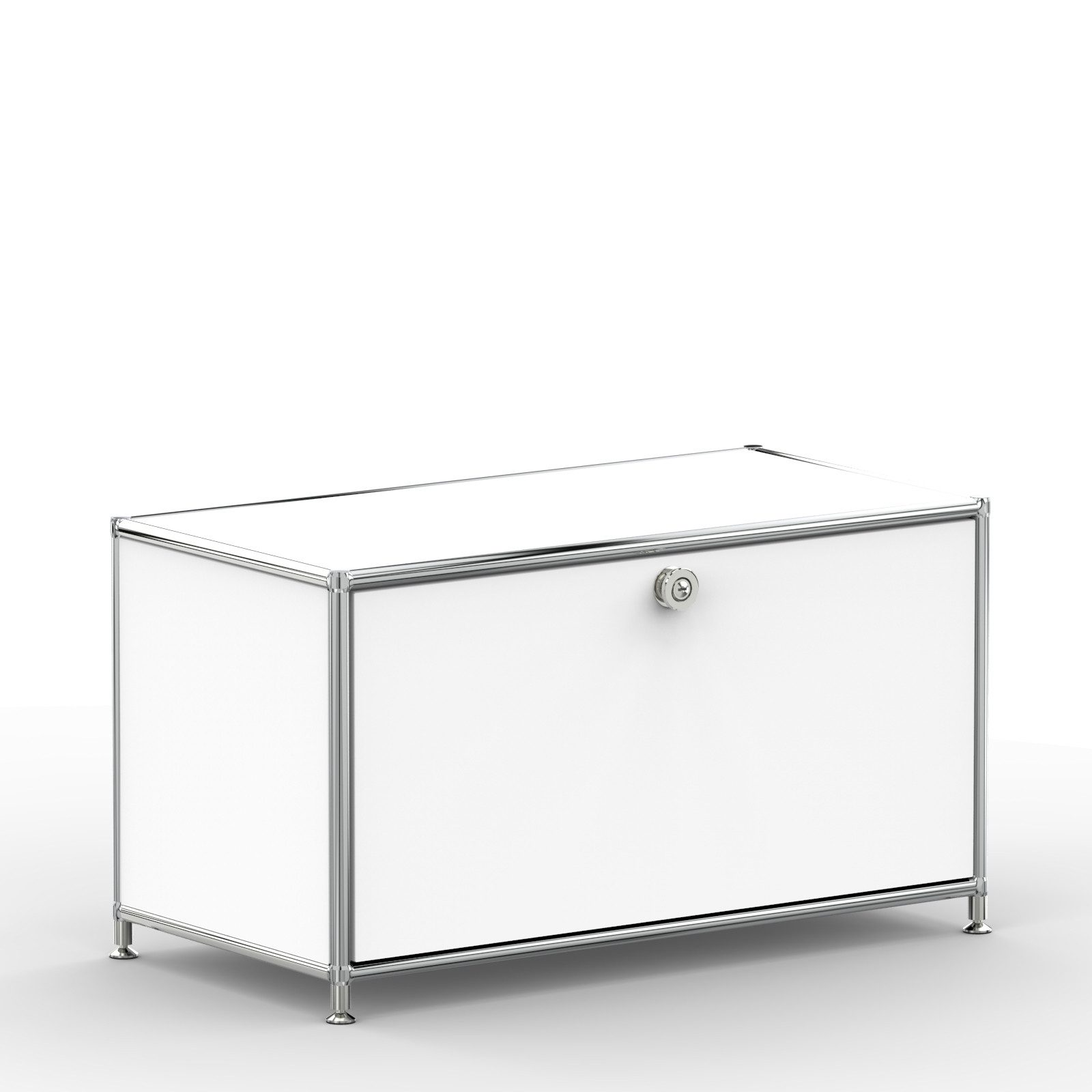 Versee Lowboard TV Board mit Klappe & Schloss, Breite 77 cm (Lowboard für Büro und Home-Office, 1 Lowboard), Robust und langlebig, 50kg belastbar