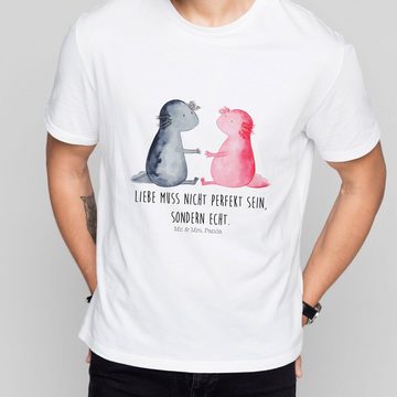 Mr. & Mrs. Panda T-Shirt Axolotl Liebe - Weiß - Geschenk, große Liebe, Liebesbeweis, Herrn, Ju (1-tlg)