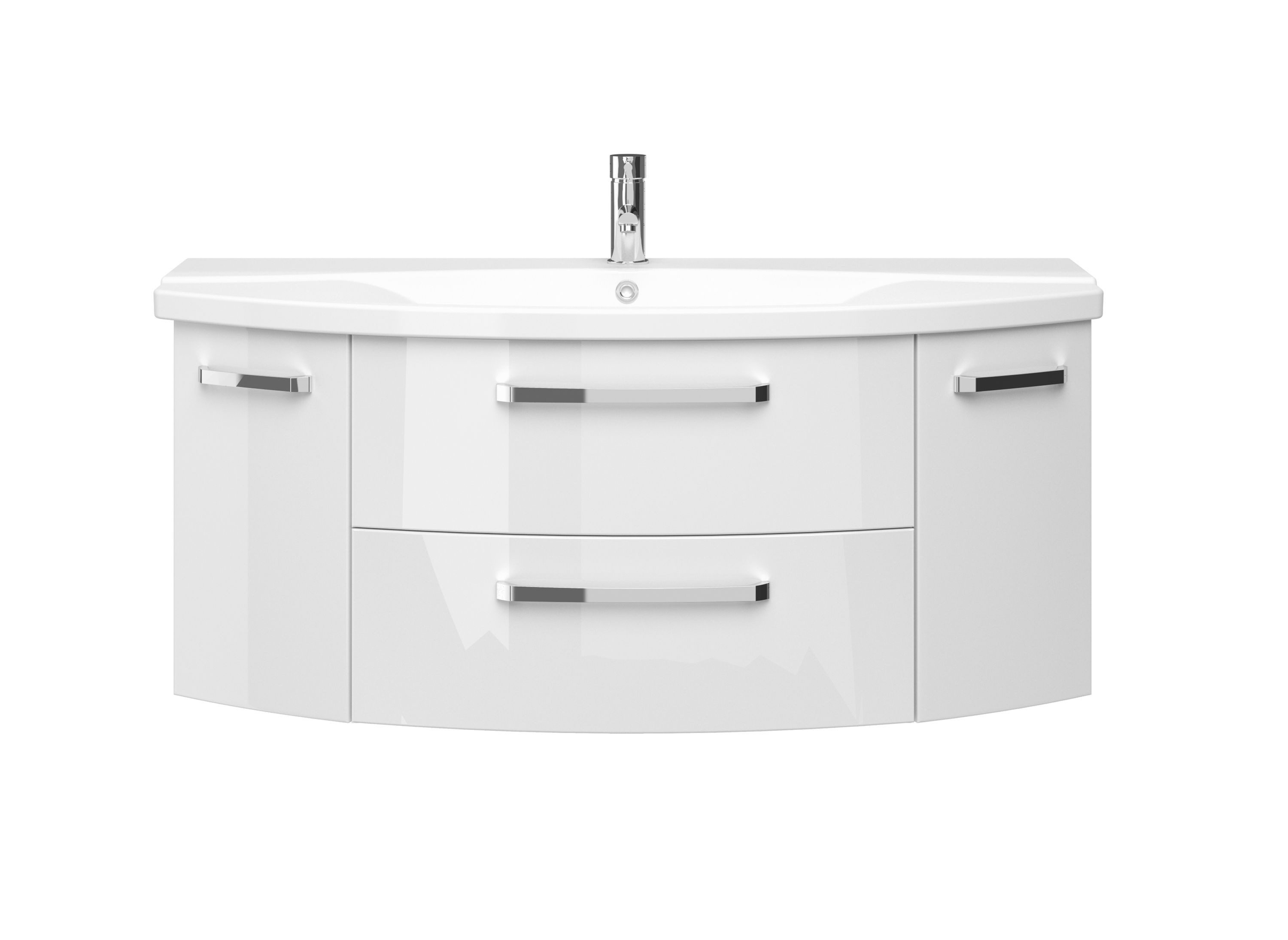 PELIPAL Waschbeckenunterschrank Serie 4010 Waschtischunterschrank Weiß GL 116,3 cm LIEFERUNG OHNE WASCHBECKEN & ARMATUR