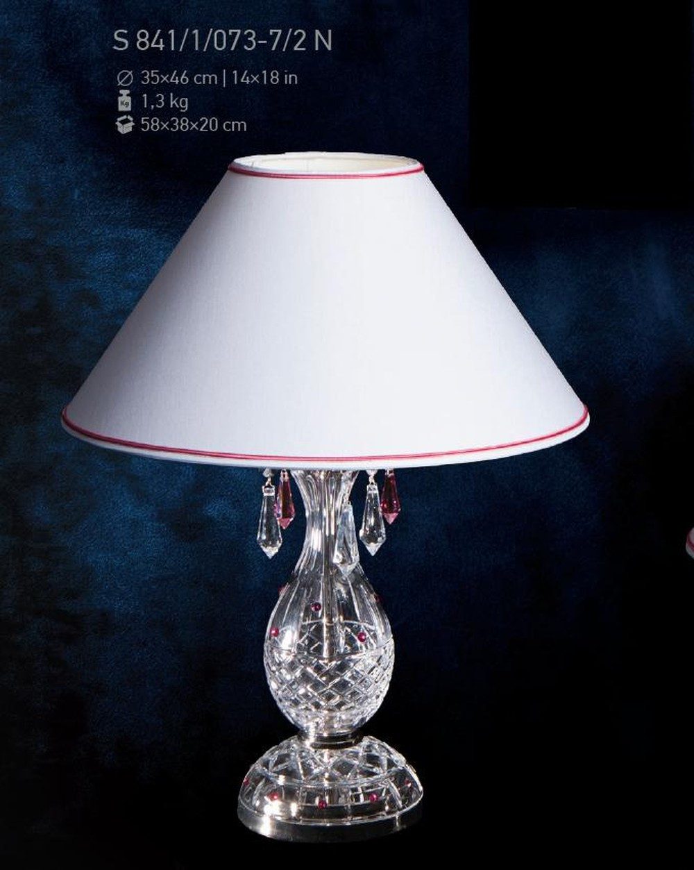 JVmoebel Schreibtischlampe Bohemia Tischleuchte aus Glas in klassischem Design, Ersatzlampe, Warmweiß, Made in Europa