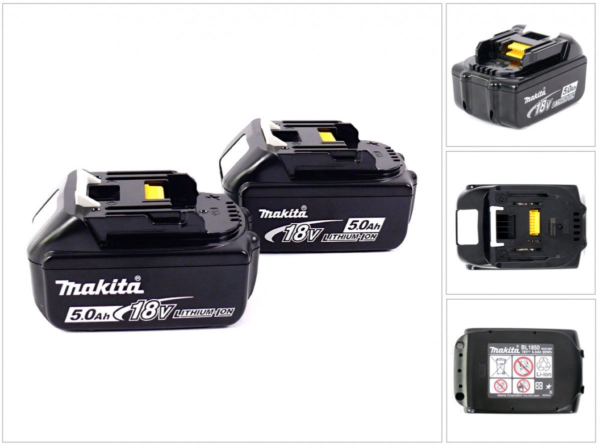 Makita Akku Power Set 18V 2x Akku 5,0Ah BL1850B (197280-8) Doppelpack Akkupacks