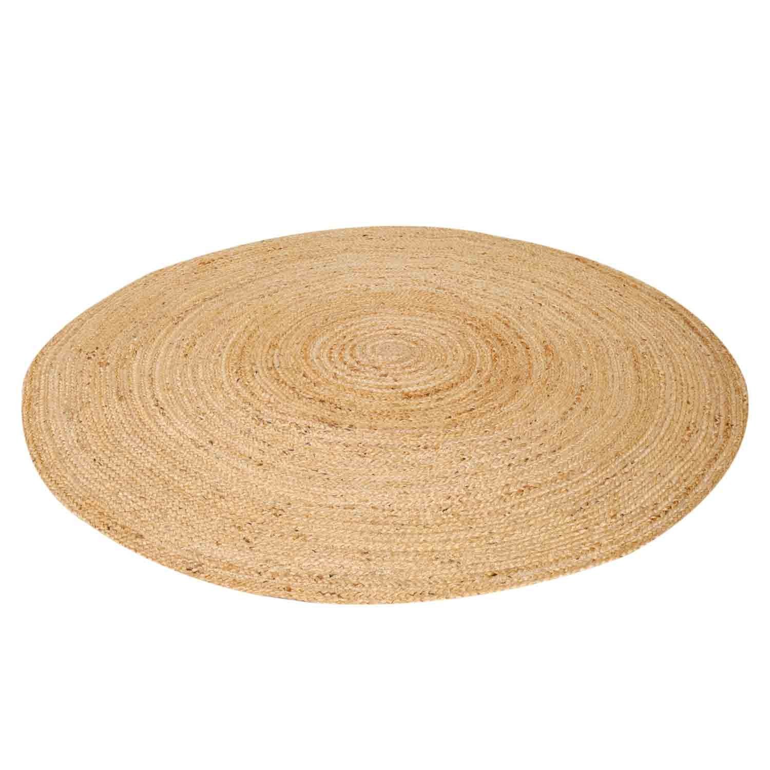 Casa Moro Teppich Jute Teppich Tamani Natur rund Boho Chic Teppich-Läufer, rund, aus 100% Naturfaser Jute handgeflochten