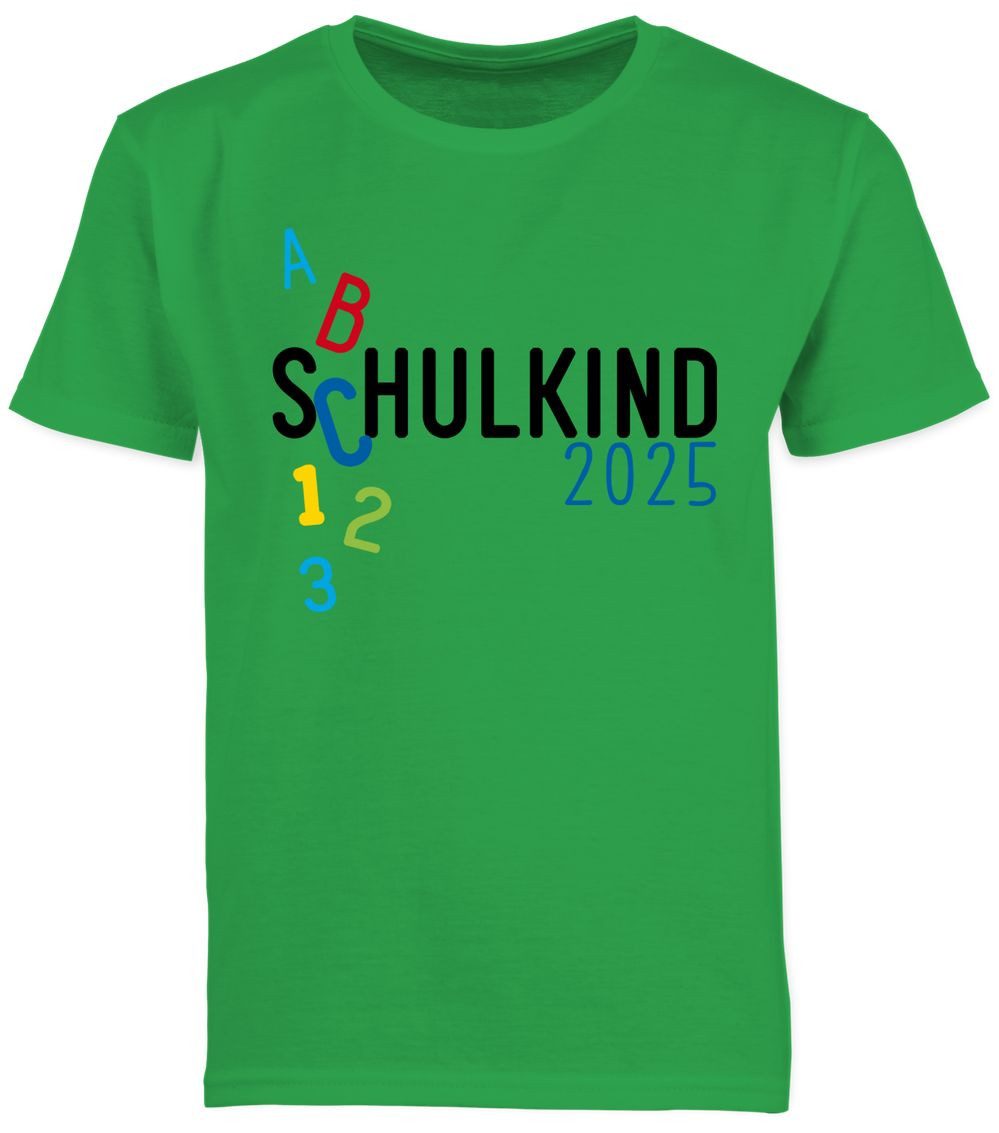 T-Shirt Schulkind 2025 ABC blau