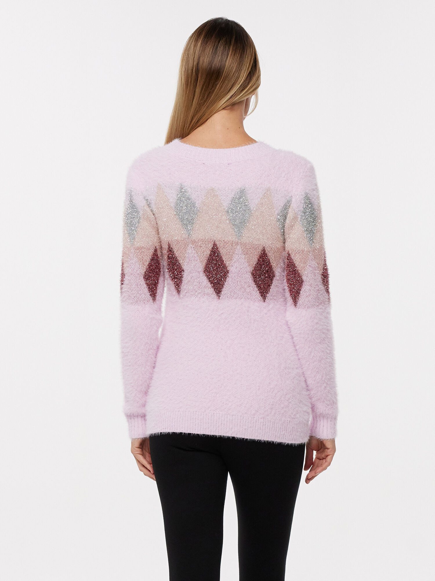 Christian Materne Strickpullover Sweater in Flausch-Lurexgarn