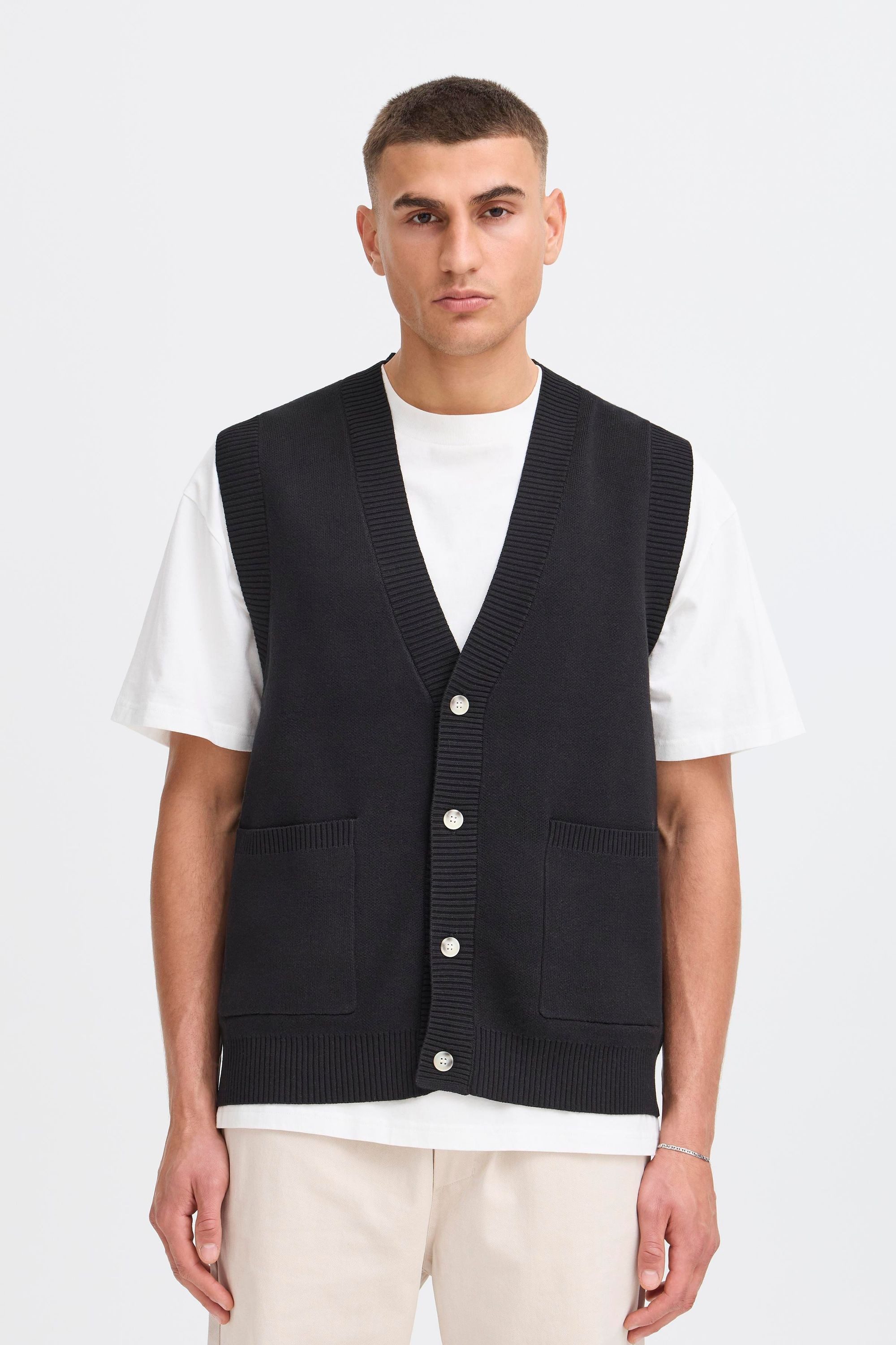 !Solid Strickjacke SDRYKER VEST Modische Feinstrick-Weste mit V-Ausschnitt günstig online kaufen