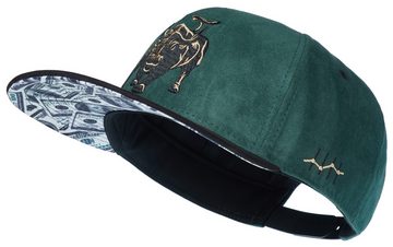 Cadency Snapback Cap Charging Bull Basecap mit geradem Schirm, Einheitsgröße, Unisex, Dunkelgrün