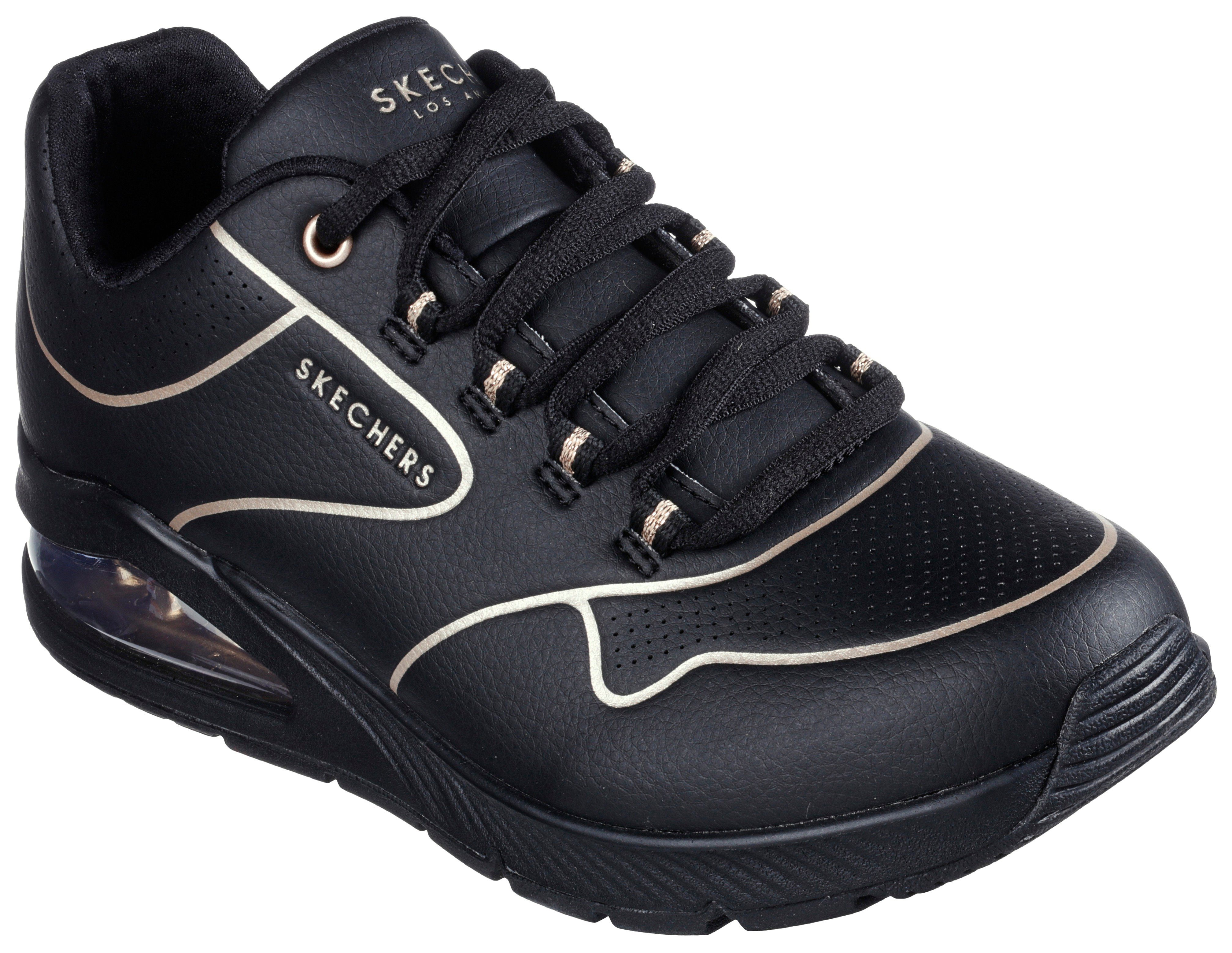 Skechers UNO 2 - GOLDEN TRIM Sneaker mit Metallic-Details schwarz-gold