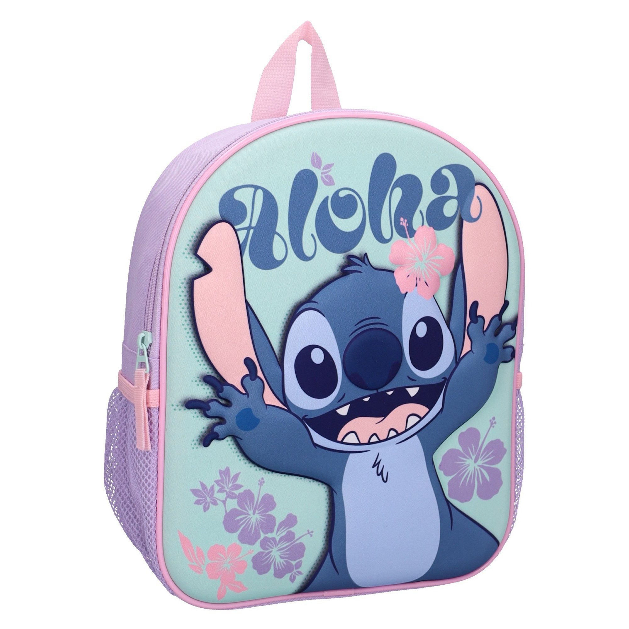 Lilo & Stitch Kinderrucksack Bunch Kinder Rucksack 3D 9,2 L mit 3 Fächern Schule Freizeit Ausflüge