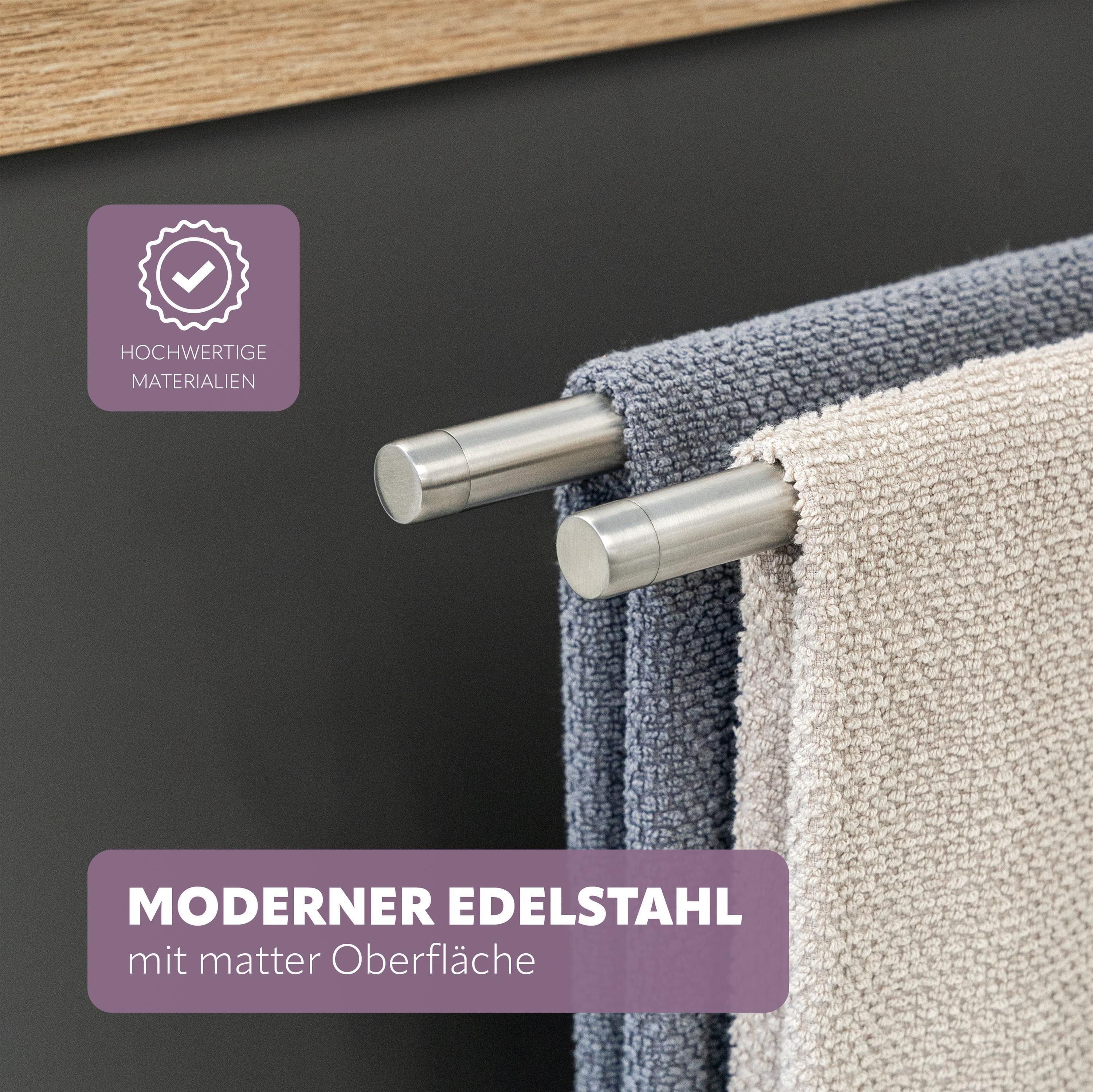bremermann Teleskop-Handtuchhalter Bad-Serie PIAZZA - 2-armig, aus Edelstahl matt – Bild 5 von 5