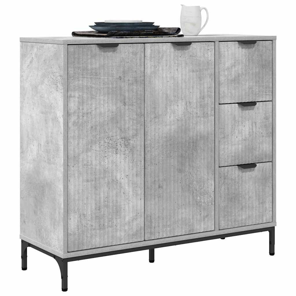 vidaXL Sideboard Sideboard Betongrau 89,5 x günstig online kaufen