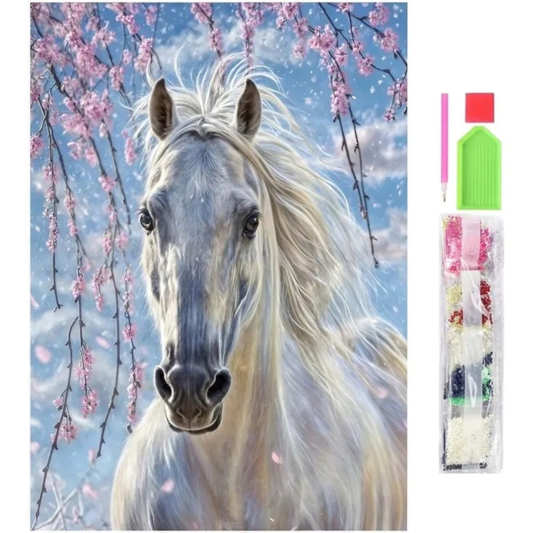 LA CUTE Malen nach Zahlen 5d Diamant Mosaik Stickerei 5D Pferd 30x40cm. (DI günstig online kaufen