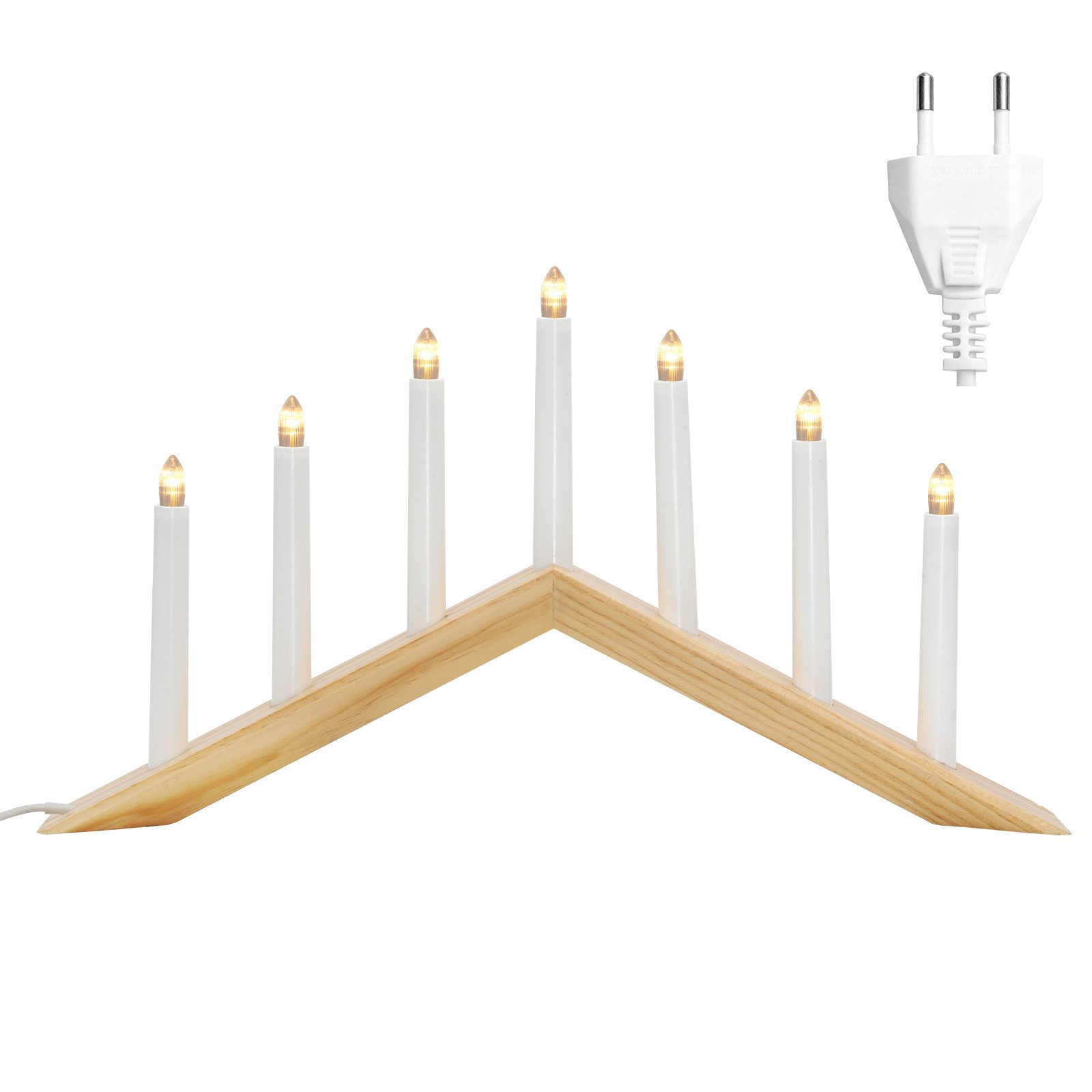 Salcar LED Schwibbogen Holz Schwibbogen Weihnachten Lichterbogen 52 cm mit günstig online kaufen