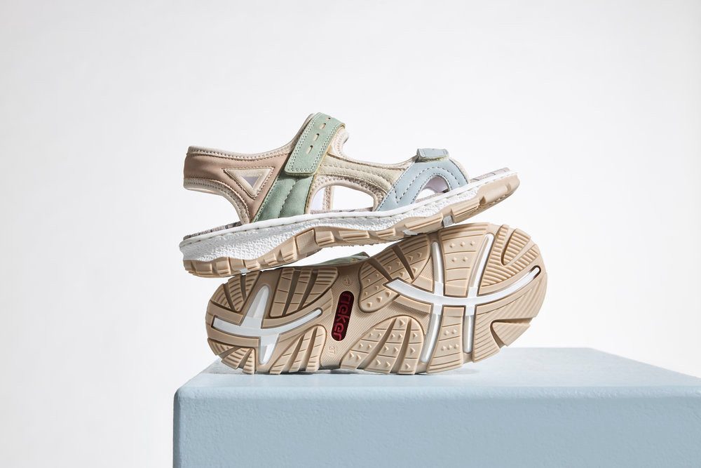 Rieker Riemchensandale Sommerschuh, Sandalette, Outdoorsandale mit Klett