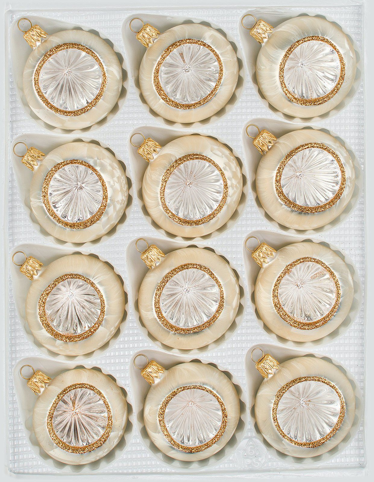 Navidacio Weihnachtsbaumkugel 12 tlg. GlasWeihnachtskugeln Set in