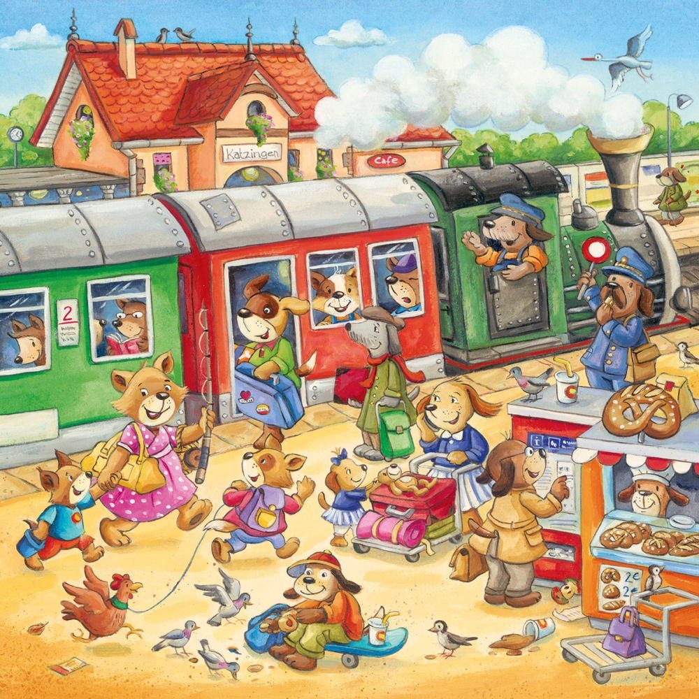 Ravensburger Puzzle 3 x 49 Teile Ravensburger Kinder Puzzle Ferien auf dem Land 05249, 49 Puzzleteile