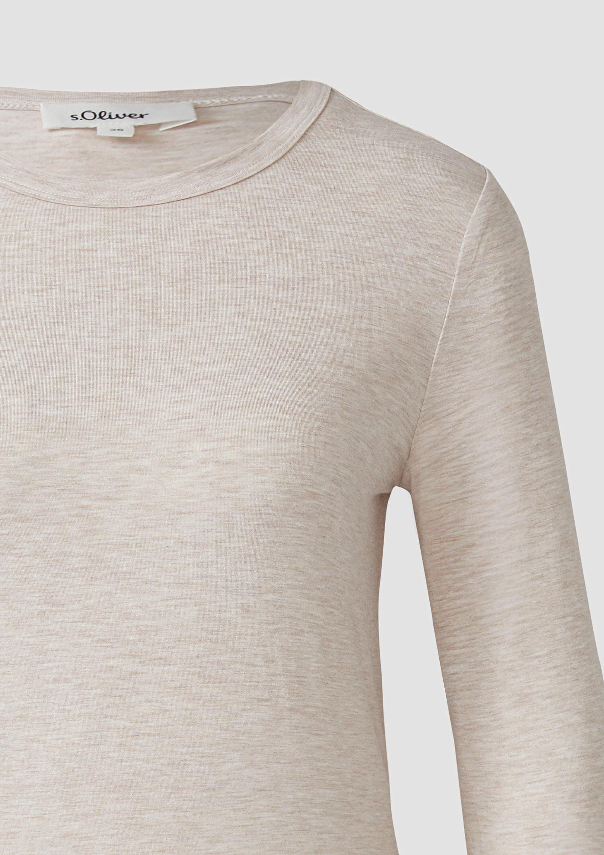 s.Oliver Langarmshirt T-Shirt Leichtes Longsleeve im Slim Fit