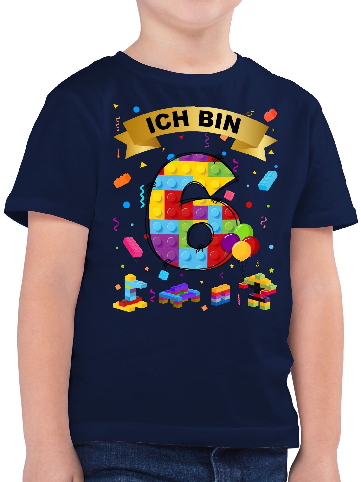 T-Shirt Ich bin 6 Bausteine