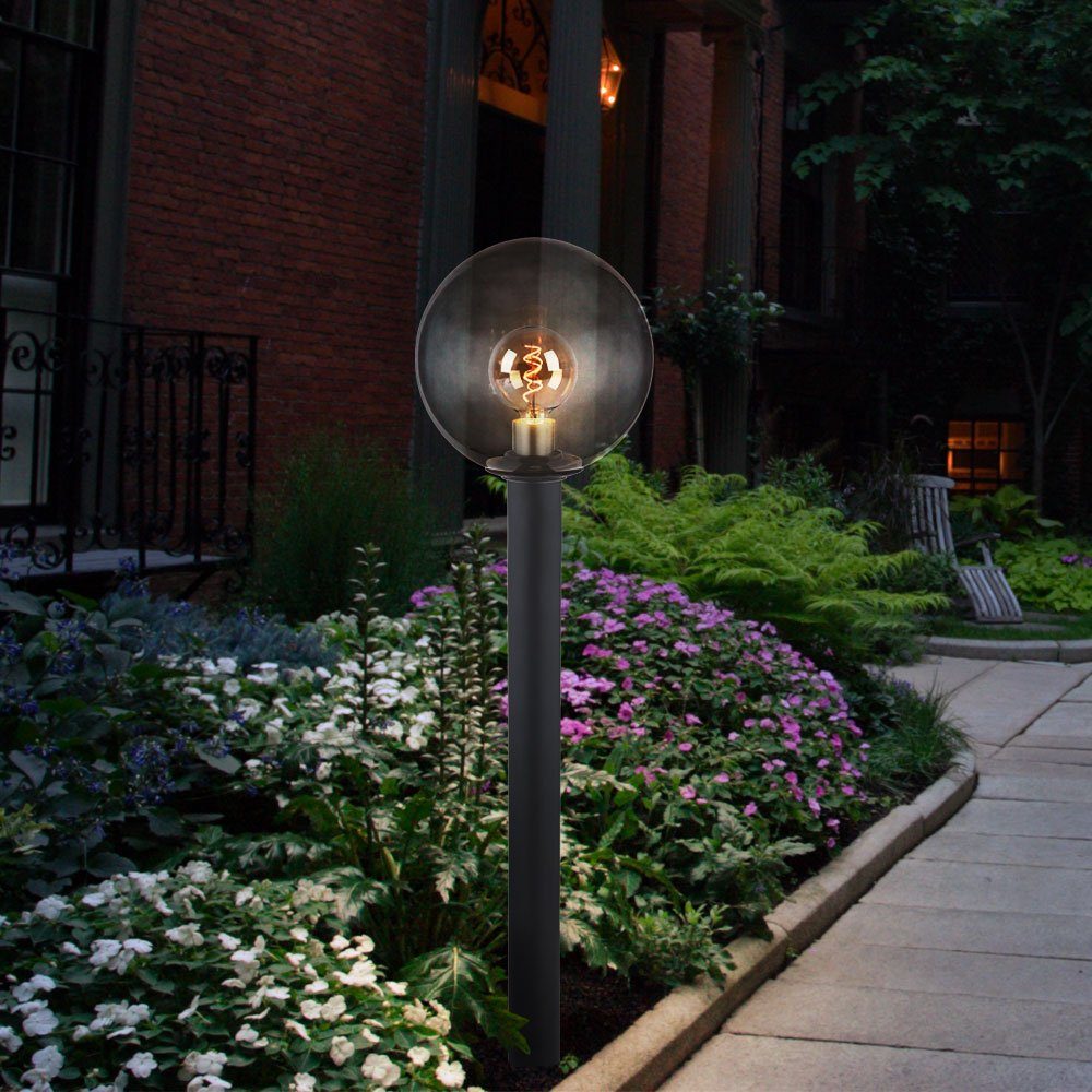 etc-shop Außen-Stehlampe, Leuchtmittel nicht inklusive, Außenleuchte anthrazit Garten Aussen Stehlampe Außen Standleuchte