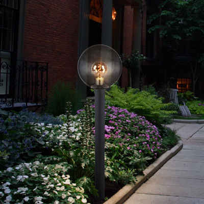 etc-shop Außen-Stehlampe, Leuchtmittel nicht inklusive, Garten Stehlampe Aussen Standleuchte Außen anthrazit Außenleuchte