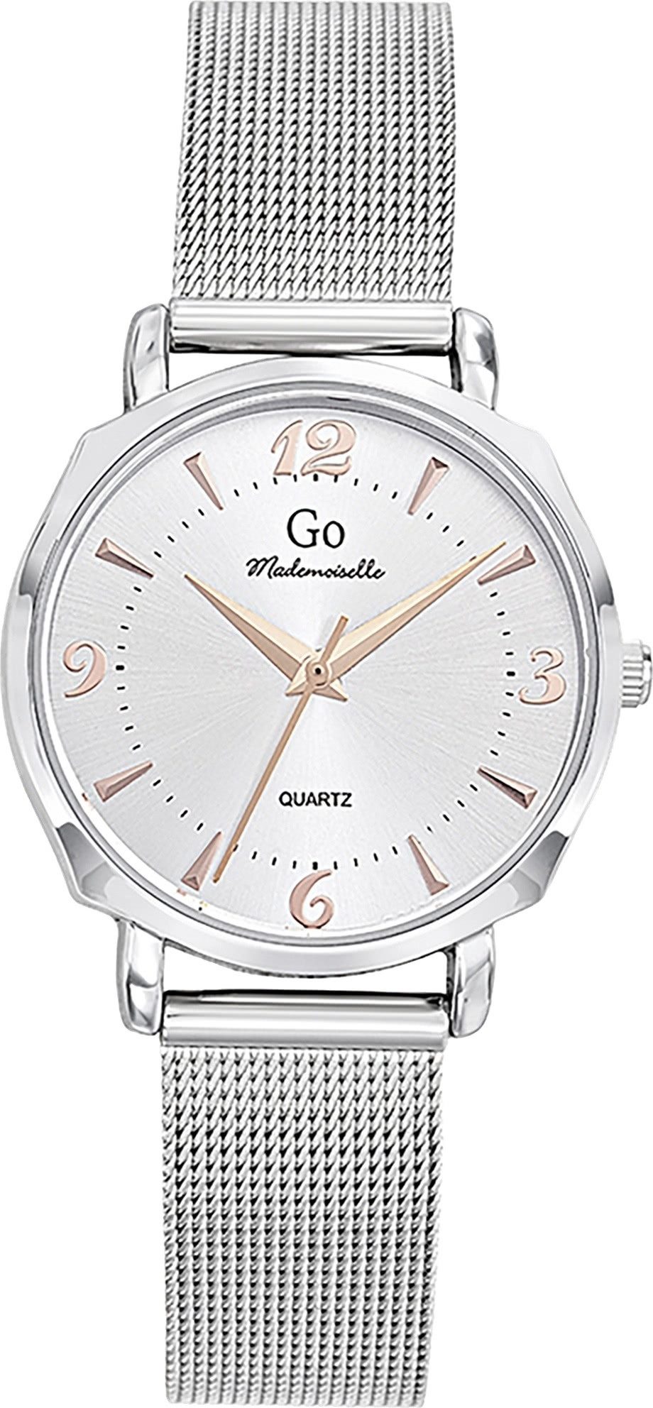 Girl Only Quarzuhr Girl Only GO Damen Armbanduhr, (Analoguhr), Damenuhr GO silber, klein (ca. 30mm) Edelstahlarmband, Fashion-Style