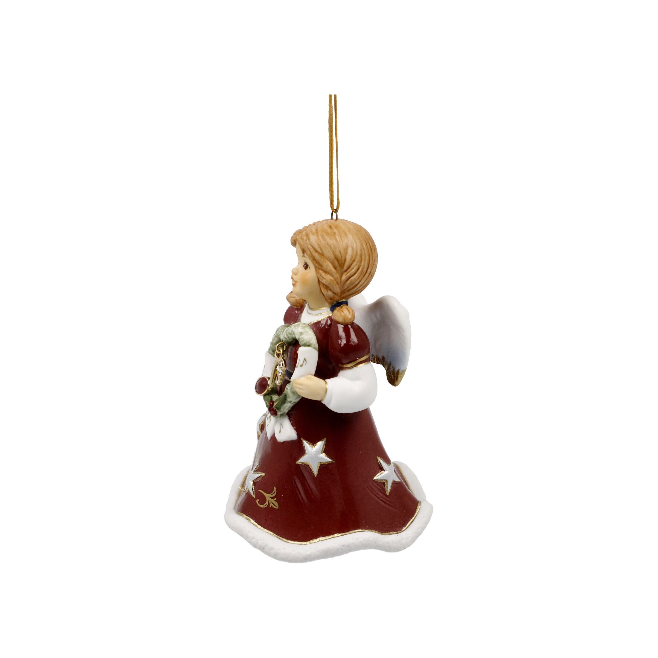Goebel Engelfigur, Handarbeit, Rot, Engel, H: 9.5cm