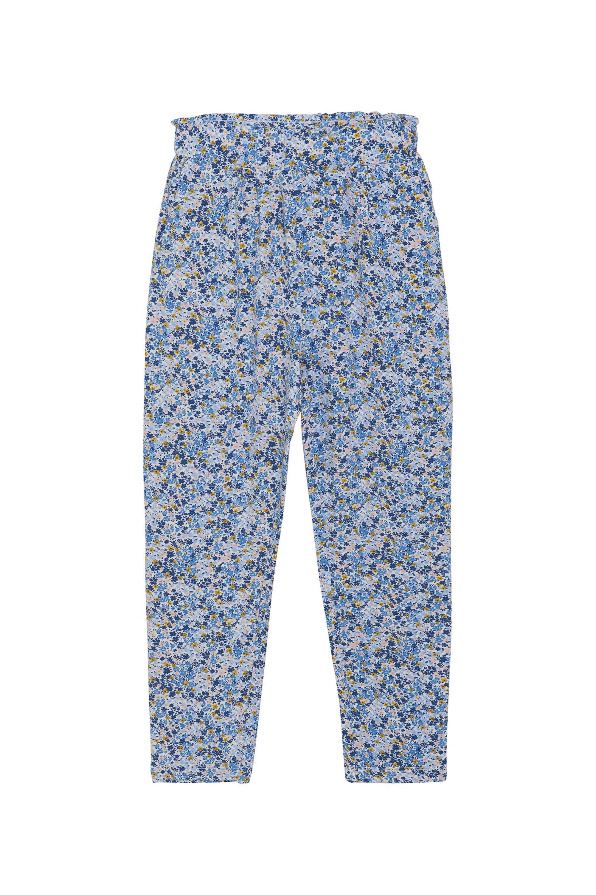 Minymo Relaxhose MIPants AOP Geblümte Stoffhose mit elastischem Bündchen