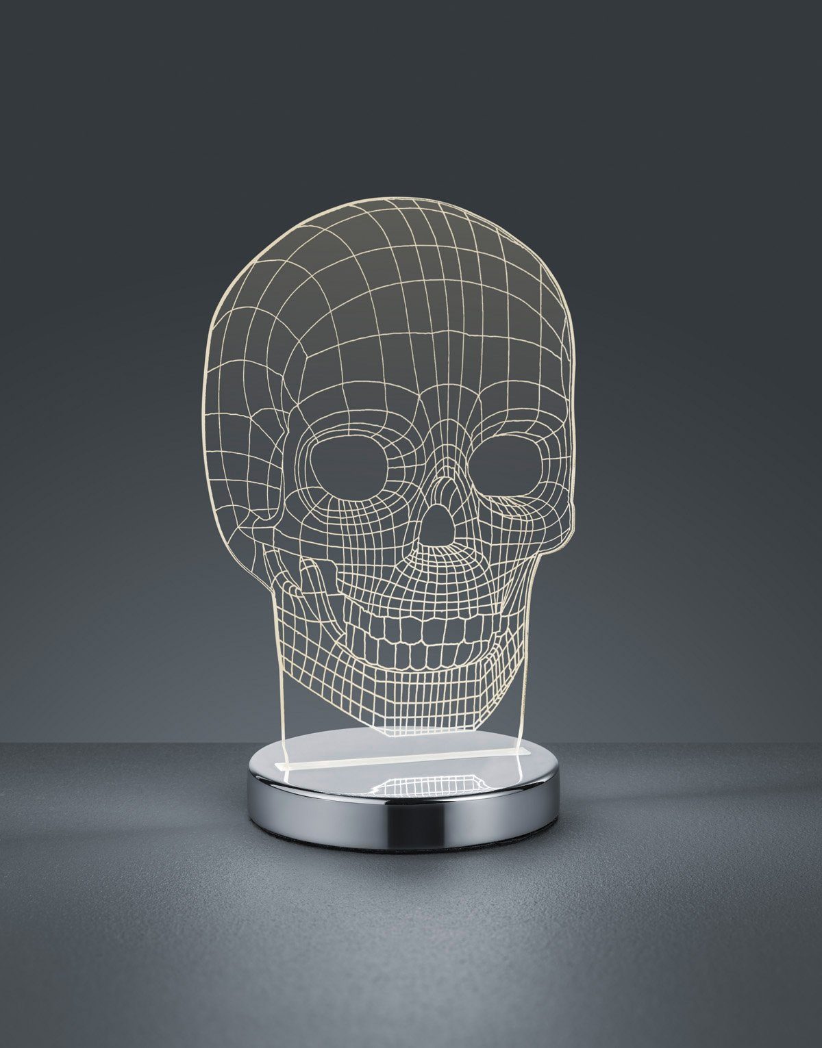 Reality Leuchten LED Tischleuchte Skull, Farbwechsel, LED fest integriert, günstig online kaufen