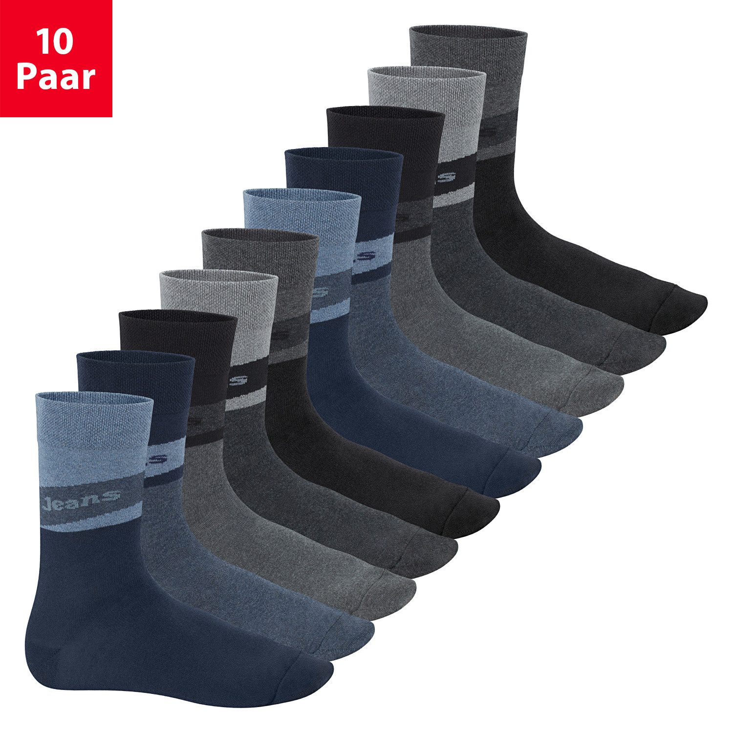 Businesssocken Herren Motiv Socken (10 Paar) mit diversen Mustern