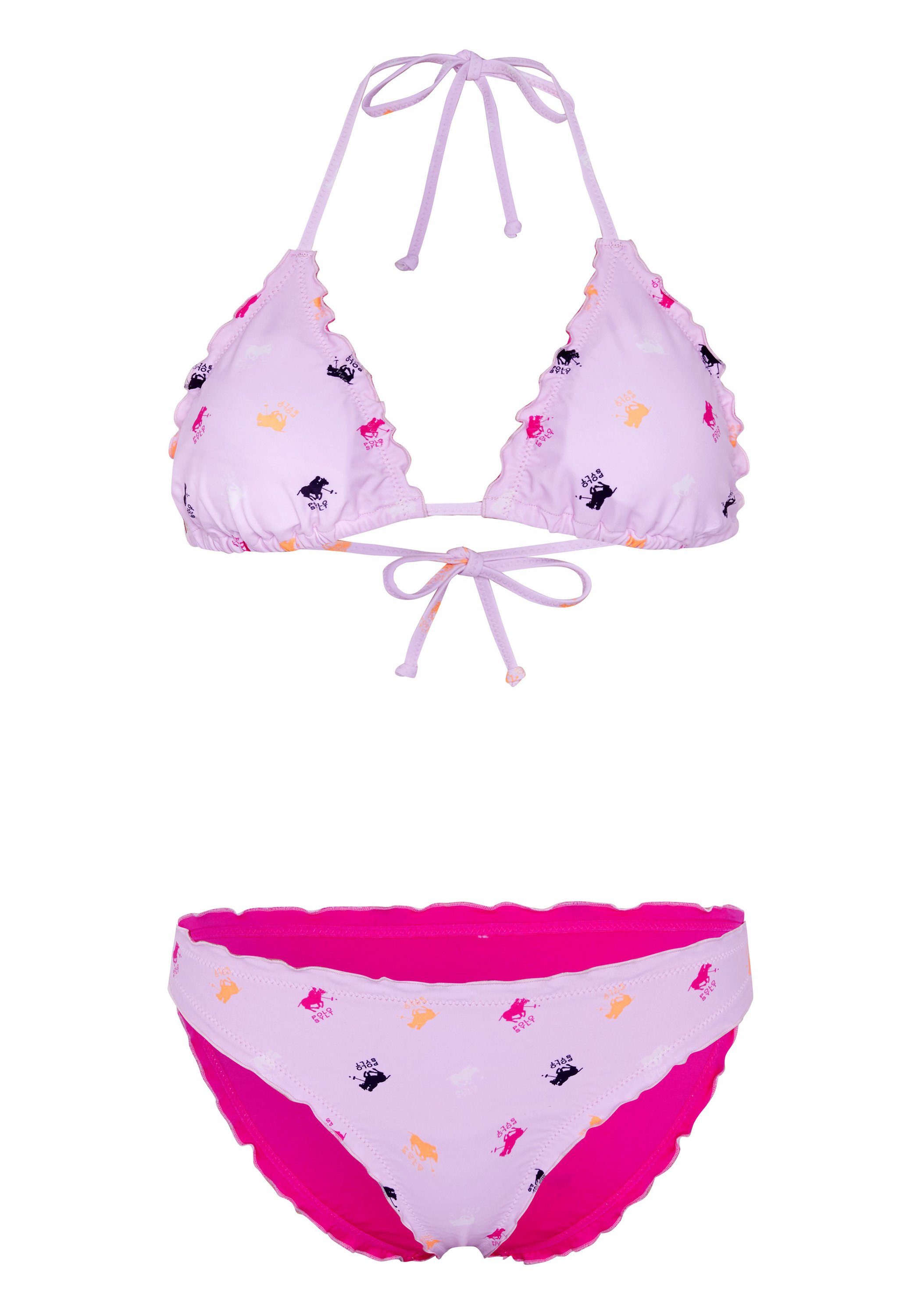 Polo Sylt Triangel-Bikini mit Allovermuster (Set) 2829 Light Pink/Pink