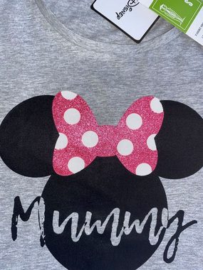 Disney Minnie Mouse T-Shirt Minnie Mouse Damen T-Shirt MUMMY für Mütter, Geburt Entbindung Schwangerschaft Muttertag Mini Maus Gr. S M L XL