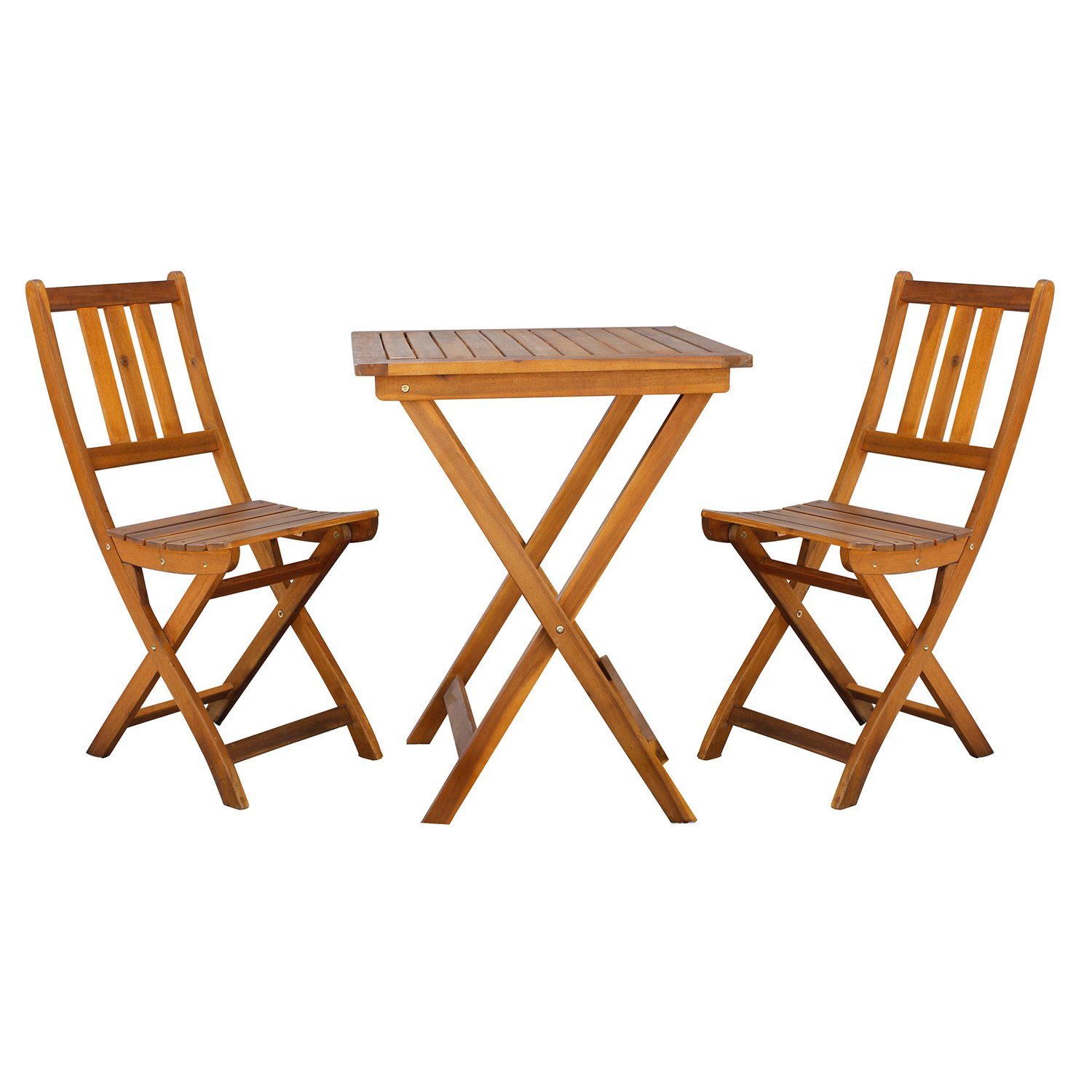 Mojawo Essgruppe Akazienholz Balkon-Set 3tlg. Bistroset günstig online kaufen